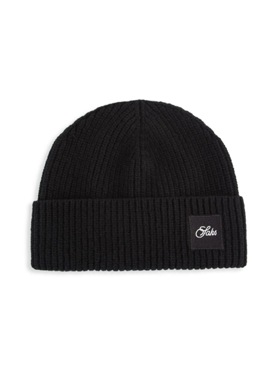 Shop Saks Fifth Avenue Men's Collection Cuffed Wool Beanie In Moonless Night