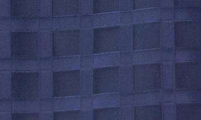 English Factory Windowpane Sheer Top In Navy