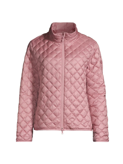 Shop Max Mara Women's Quilted Down Jacket In Pink