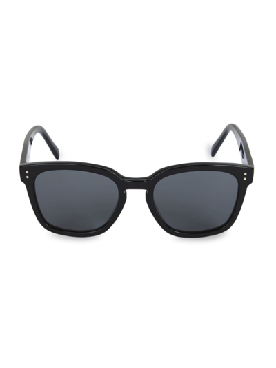 Shop Celine Men's 55mm Plastic Round Sunglasses In Black