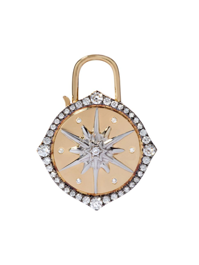 Shop Annoushka Women's Lovelock 18k Yellow Gold & 0.5 Tcw Diamond Large Charm Pendant