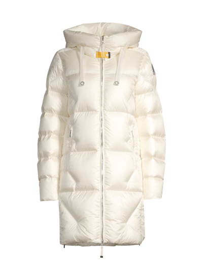 Shop Parajumpers Women's Janet Quilted Down Coat In Purity