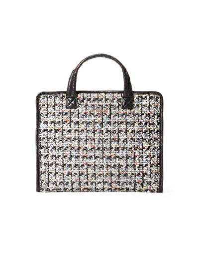 Shop Mz Wallace Women's Tweed Box Tote Bag In Neutral