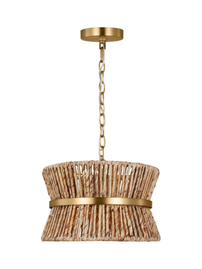Shop Chapman & Myers Thurlo Hanging Shade In Satin Brass