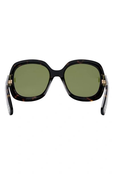 Shop Dior Lady 95.22 R2i 58mm Round Sunglasses In Dark Havana / Green