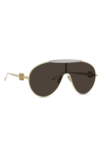 Shop Loewe Fashion Show 134mm Pilot Sunglasses In Shiny Endura Gold / Brown