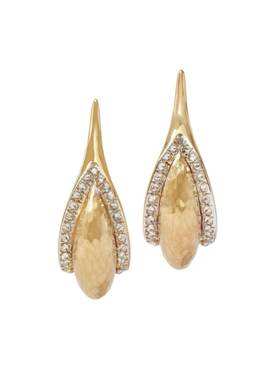 Shop Annoushka Women's Organza 18k Yellow Gold & 0.27 Tcw Diamond Hoop Earrings