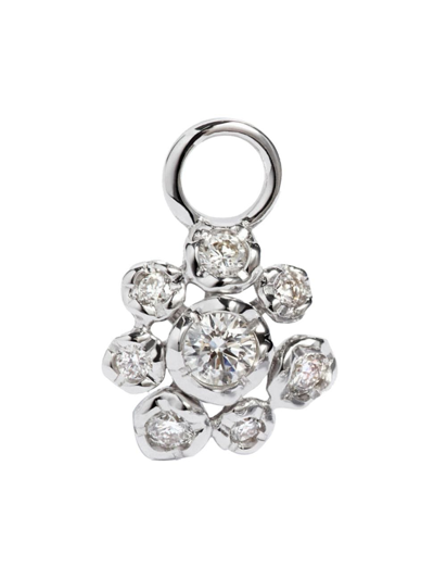 Shop Annoushka Women's Marguerite 18k White Gold & 0.16 Tcw Diamond Single Flower Earring Charm