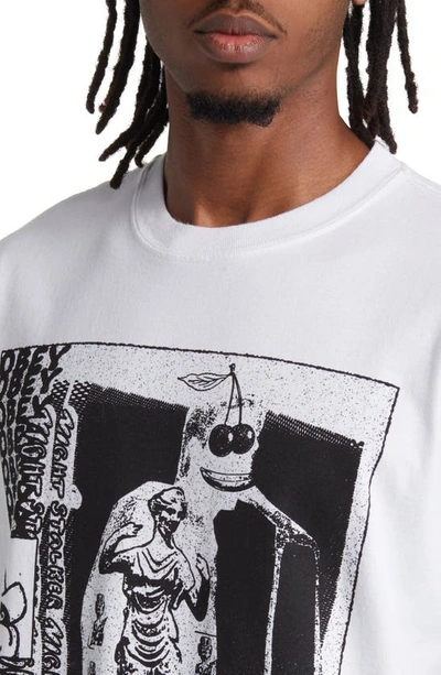 Shop Obey Is Melting Cotton Graphic T-shirt In White