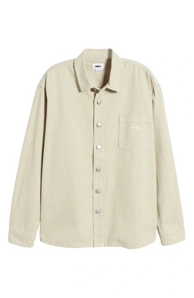 Shop Obey Magnolia Button-up Overshirt In Clay