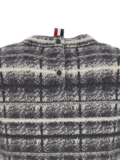 Shop Thom Browne Tartan Sweater Sweater, Cardigans Gray