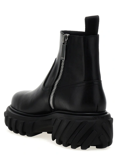 Shop Off-white Tractor Motor Boots, Ankle Boots Black