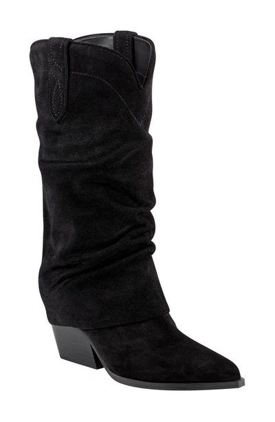 Shop Marc Fisher Ltd Calysta Slouch Pointed Toe Boot In Black 002
