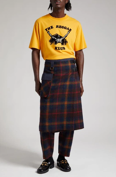 Shop Nicholas Daley Reggae Klub Cotton Graphic T-shirt In Mustard