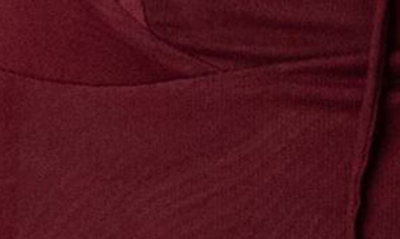 Edikted Aurelia Ruffle Trim Crop Corset Top In Burgundy
