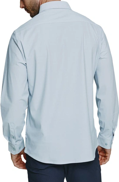 Shop 7 Diamonds Dale Medallion Print Performance Button-up Shirt In Light Grey