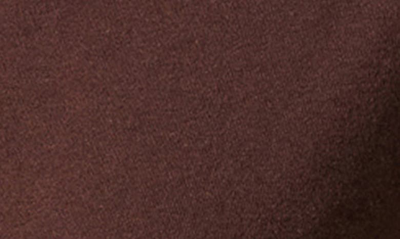 Shop Astr The Label Asymmetric Pleated Cutout Mock Neck Long Sleeve Top In Espresso