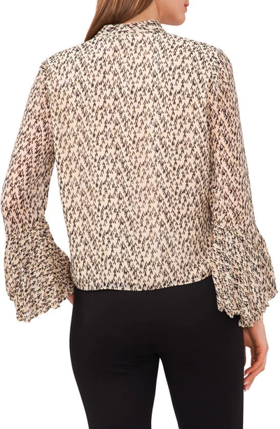 Shop Vince Camuto Wrap Front Ruffle Long Sleeve Blouse In Rich Cream