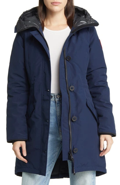 Shop Canada Goose Rossclair Water Resistant 625 Fill Power Down Parka In Atlantic Nvy-bleu Mar Atlan