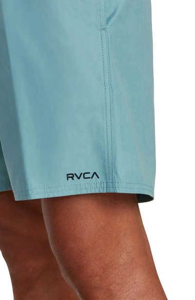Shop Rvca Opposites Swim Trunks In Evergreen