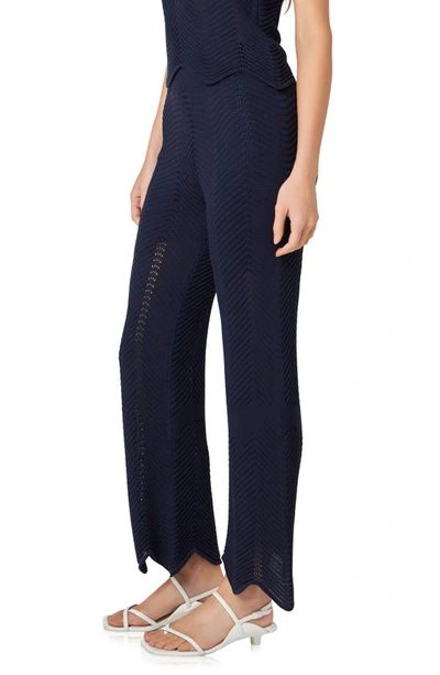 English Factory Women's Crochet Knit Pants In Navy