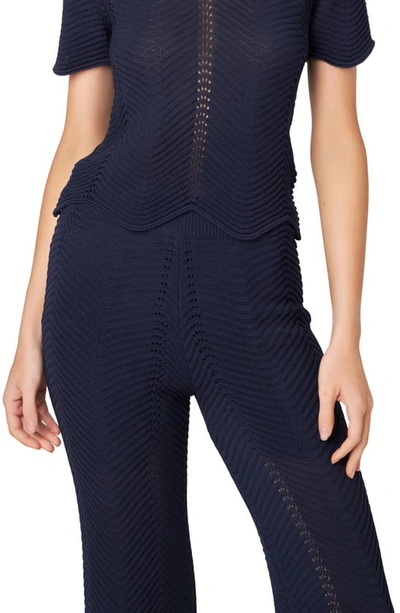 English Factory Women's Crochet Knit Pants In Navy
