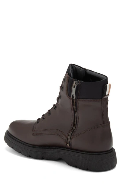 Hugo Boss Jacob Combat Boot In Dark Brown