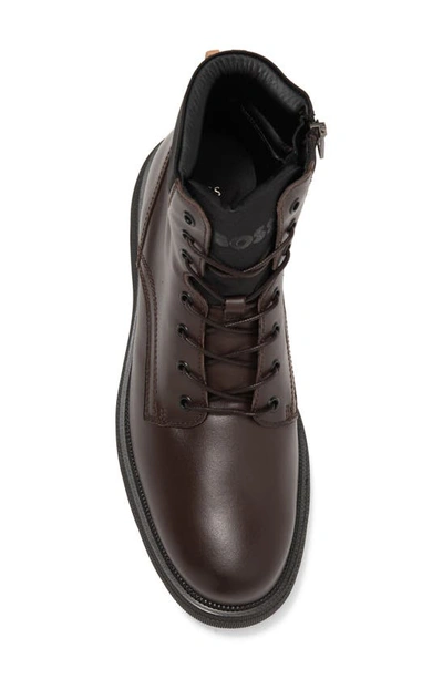Hugo Boss Jacob Combat Boot In Dark Brown