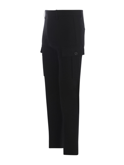 Shop Dsquared2 Trousers Dsquared In Wool Blend In Nero