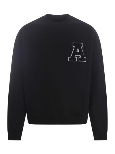 Shop Axel Arigato Sweatshirt  Team In Cotton In Nero