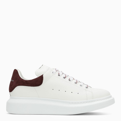 Shop Alexander Mcqueen White/burgundy Oversized Sneakers Women