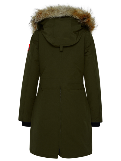 Shop Canada Goose Cg Rossclair Green Nylon Parka Woman