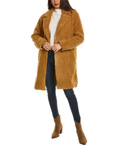 Shop Monrow Teddy Coat In Brown