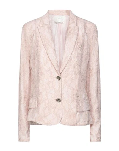 Shop Anna Molinari Woman Blazer Blush Size 2 Viscose, Polyamide In Pink