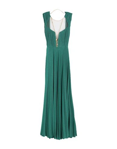 Shop Elisabetta Franchi Woman Maxi Dress Emerald Green Size 10 Viscose, Polyester, Polyamide, Elastane
