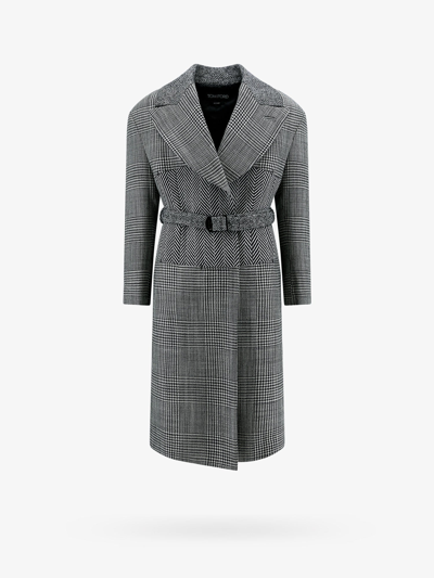 Shop Tom Ford Woman Coat Woman Black Coats