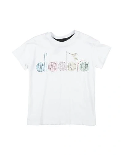 Shop Diadora Toddler Girl T-shirt White Size 6 Cotton