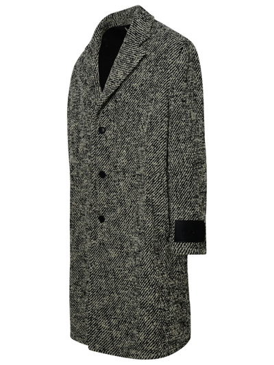 Shop Versace Man Cappotto In Gray