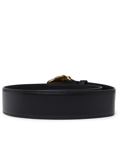 Shop Versace Woman  Black Leather Belt
