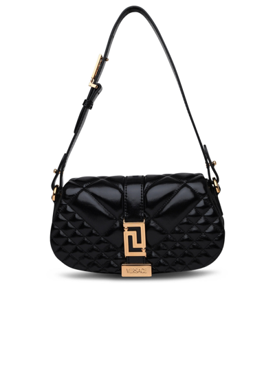Shop Versace Woman  Black Leather Goddess Mini Bag