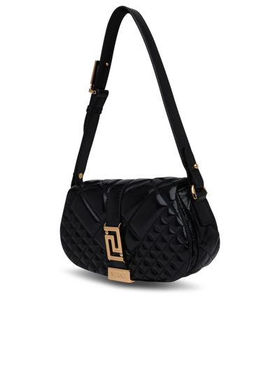 Shop Versace Woman  Black Leather Goddess Mini Bag
