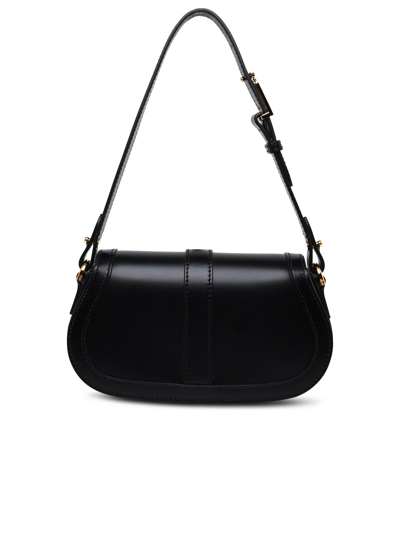 Shop Versace Woman  Greca Goddes Black Leather Bag