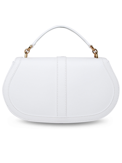 Shop Versace Greca Goddess White Leather Bag Woman