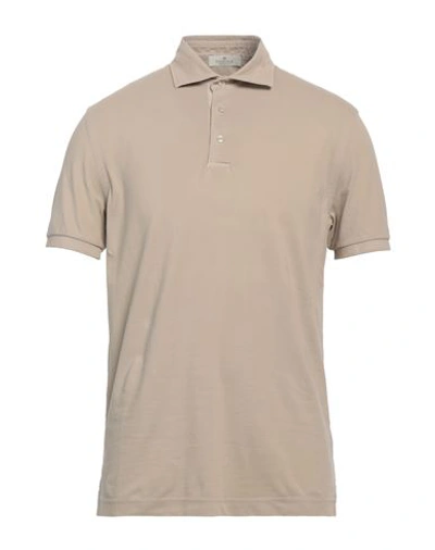 Shop Panicale Man Polo Shirt Beige Size 36 Cotton
