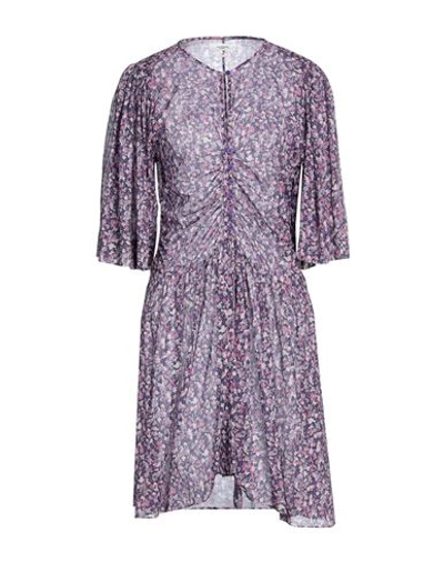 Shop Isabel Marant Étoile Marant Étoile Woman Mini Dress Purple Size 10 Cotton