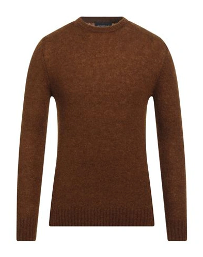 Shop 40weft Man Sweater Khaki Size Xxl Acrylic, Polyamide, Mohair Wool, Wool, Elastane In Beige