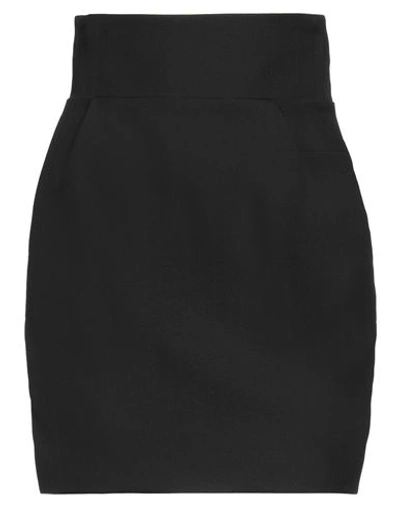 Shop Alexandre Vauthier Woman Mini Skirt Black Size 2 Wool