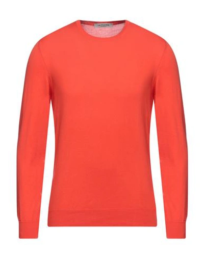 Shop La Fileria Man Sweater Orange Size 44 Cotton