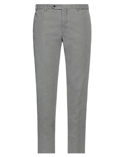 Shop Pt Torino Man Pants Grey Size 44 Cotton, Lyocell, Elastane