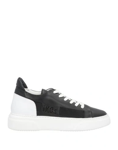Ixos Woman Sneakers Black Size 8 Soft Leather In Black